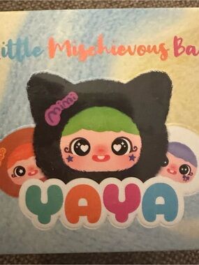 Yaya Plush Character - Black with Green Hair
